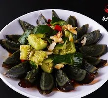 Century Egg and Cucumber Salad