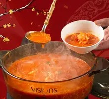 Tomato Shrimp Dumpling Hot Pot