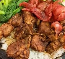 Braised Pork Ribs with Preserved Meats in Clay Pot Rice