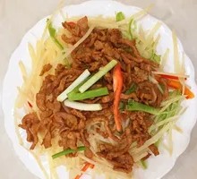 Potato and Pork Noodle Bowl