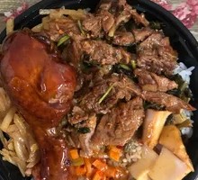 Spicy Beef and Chicken Leg Rice Bowl