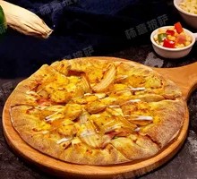 咸蛋黄嫩鸡披萨