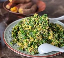 Potato Skin Stir-Fried with Eggs