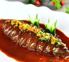 Scallion Sauce Braised Spiral Sea Cucumber