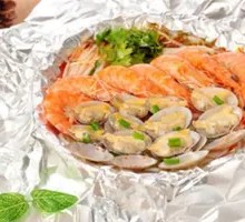 Aluminum Foil Prawn Noodles