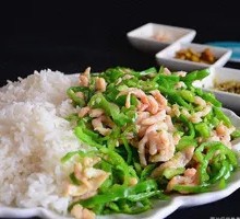 Green Pepper Shredded Pork Rice