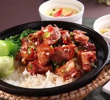 Spicy Chicken and Beef Baozi Rice