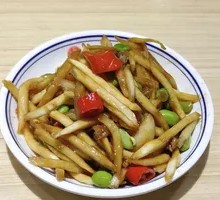 Bamboo Shoots Stir-Fried with Edamame