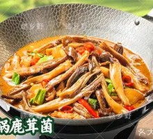 Spicy Dry Pot with Deer Antler Mushrooms