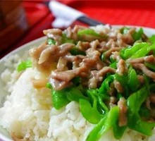 Green Pepper Shredded Pork Rice