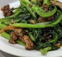 Stir-Fried Chicken Offal with Chinese Broccoli