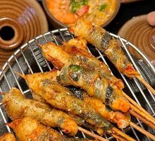 Perilla Chicken Skin Shrimp