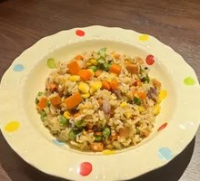 Seasonal Vegetables and Ham Casserole Rice