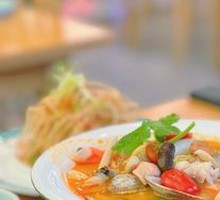 Vietnamese Tom Yum Seafood Soup