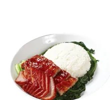 Shredded Chicken with Barbecue Pork Rice