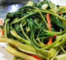 Pepper Tofu with Water Spinach