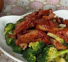 Broccoli Stir-fried with Char Siu