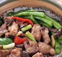 Steamed Pork Rib Rice with Soy Sauce