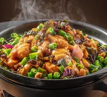 Fresh Chili and Perilla Frog Stir-fry