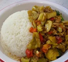 Crispy Cucumber Skin Stir-Fried with Pork