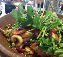 Spicy Squid and Shrimp Hot Pot