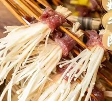 Beef with Enoki Mushrooms