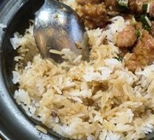 Fried Tofu Skin and Pork Rib Clay Pot Rice