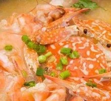 Flower Crab and Shrimp Congee