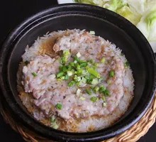 Mei Cai Pork Patties with Rice