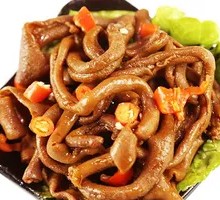 Spicy Duck Intestines in Sauce