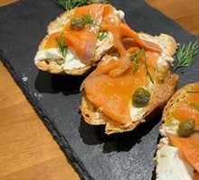 Smoked Salmon Cream Cheese Baguette