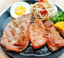Chicken Cutlet with Pork Chop