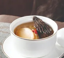 Abalone Stewed with Morel Mushroom and Oyster Shell