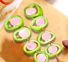 炸青椒卷火腿肠