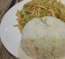 鸡丝洋白菜盖饭