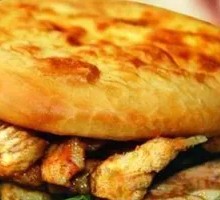 烧饼里脊夹火腿肠