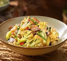 Pork Belly Stir-Fried with Cauliflower