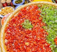 Sliced Beef with Green and Red Peppers