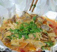 Aluminum Foil Clam Noodles with Potatoes
