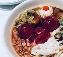 Sweet rice wine almond ice jelly