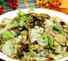 Stir-Fried Cabbage with Sauce Rice Bowl