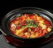 Spicy Sliced Blood Curd with Oil Pouring