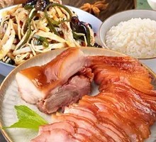 五香猪头肉单拼饭