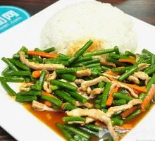 Garlic Stem and Pork Fillet Rice Bowl