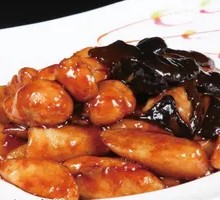 Braised Mushrooms, Chestnuts and Chinese Yam