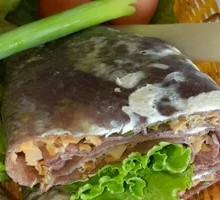 Purple Rice Pancake with Fried Dough Stick
