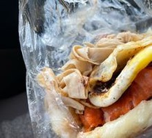 Crispy Pancake with Tofu Skin and Fried Egg