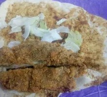饼夹鸡排