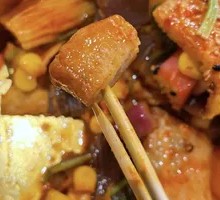 Grilled Cold Noodles with Fish Dumplings