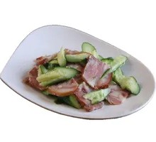 烧饼夹凉拌猪头肉